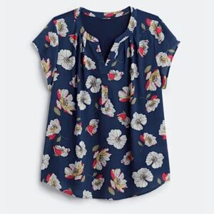 Papermoon Navy Blue Floral Blouse